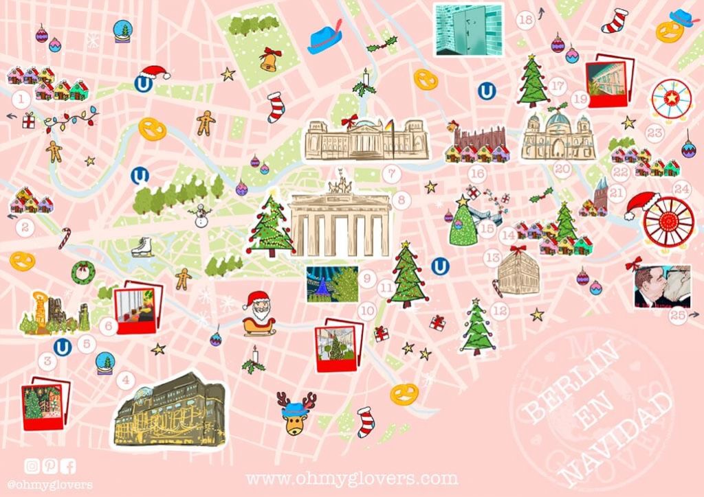Mapa ruta berlin que ver en navidad