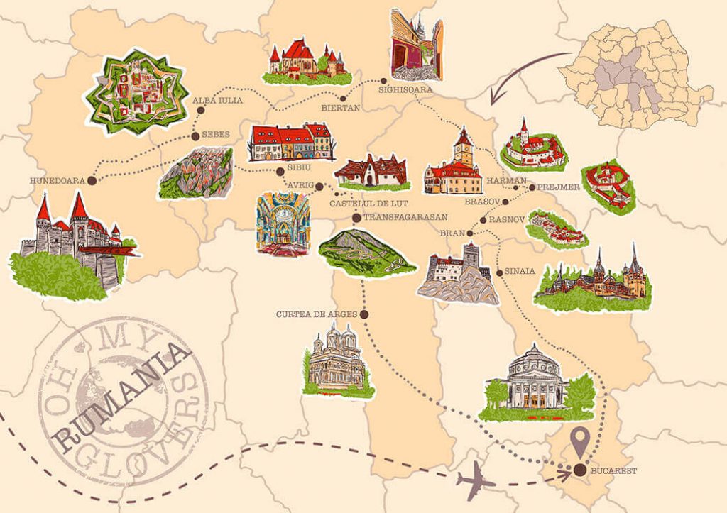 Mapa ruta rumania que ver