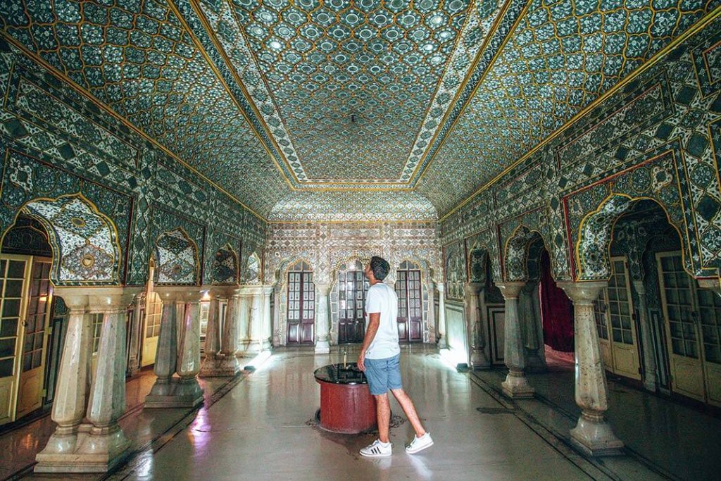 City palace Jaipur sala espejos