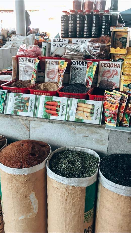 Mercado Uzbekistan especias