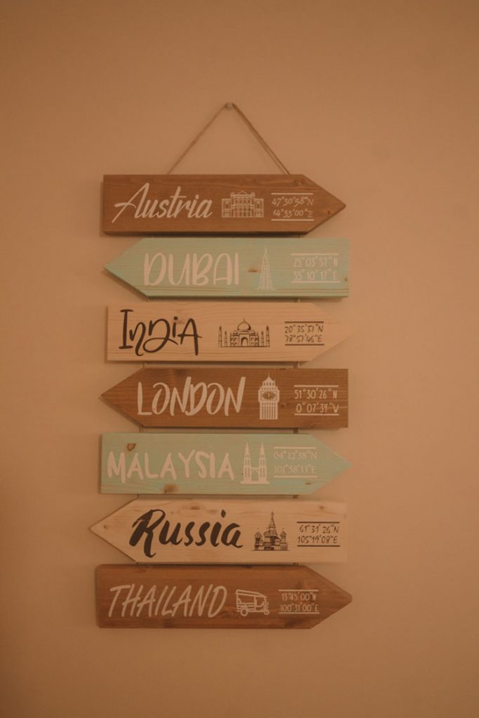 decoracion viajes flechas the global drop